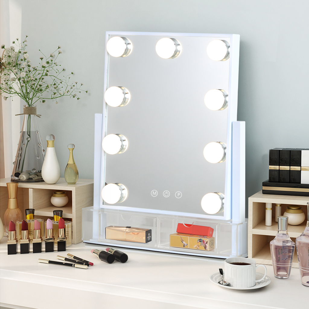 Hollywood Mirror with Makeup organizer